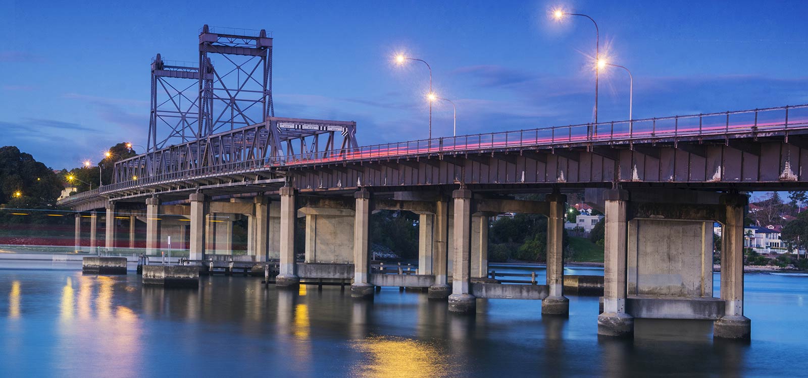 Ryde Bridge at dusk