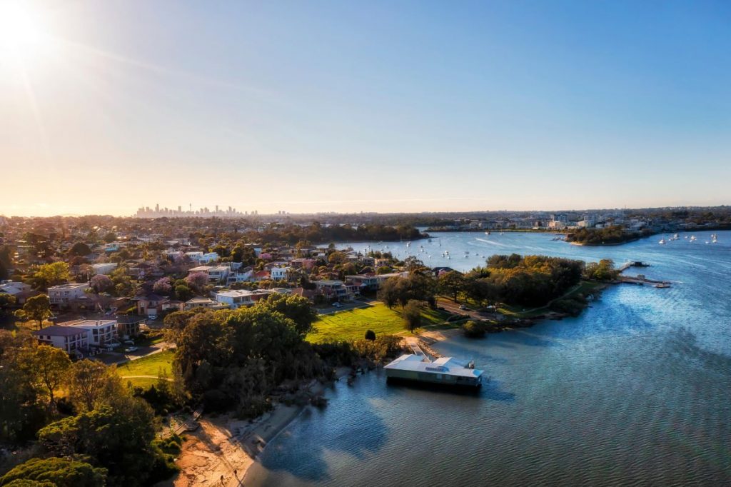 Coastline along river filled with trees in North Sydney suburb, Putney. Another suburb within Gladesville Plumbing Services service area.