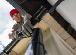 Plumber completing downpipe installation in Sydney