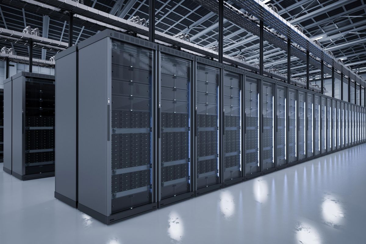 Interior of a data centre. Proposed data centres in ryde.